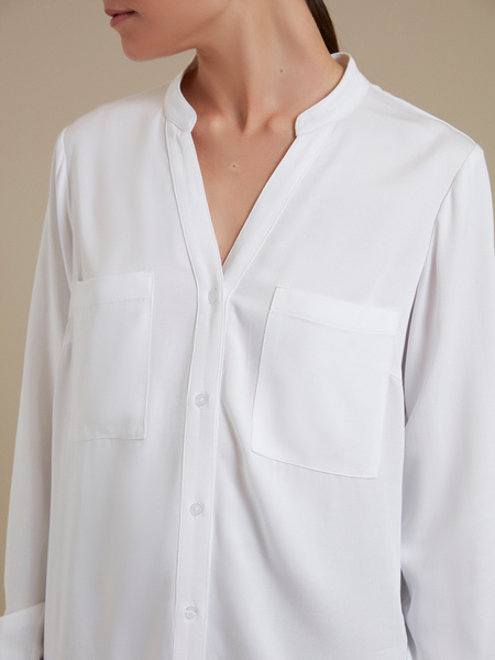 Блуза с V-образным вырезом 100% вискоза - фото 2