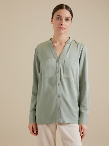 Блуза с V-образным вырезом 100% вискоза - фото 3