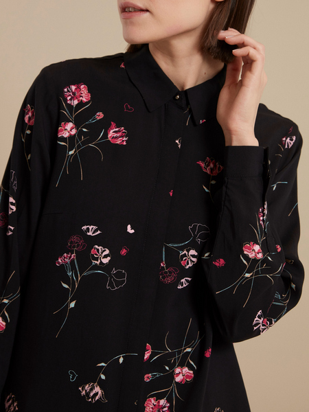 Блузка с цветочным принтом - фото 2