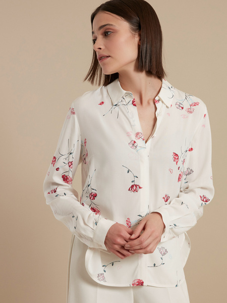 Блузка с цветочным принтом - фото 1