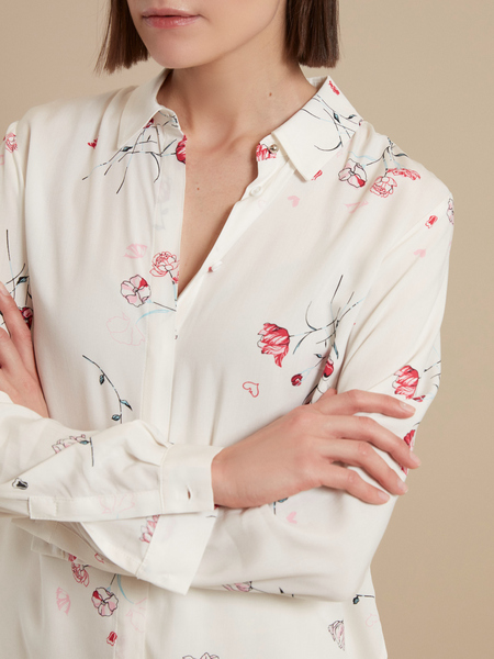 Блузка с цветочным принтом - фото 2