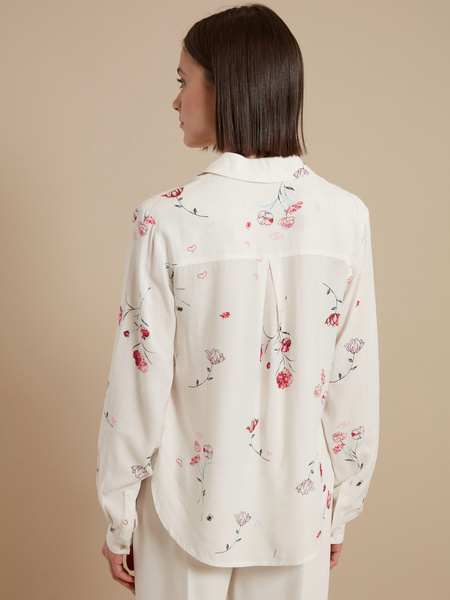Блузка с цветочным принтом - фото 3
