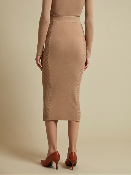 Облегающая трикотажная юбка-миди - фото 3