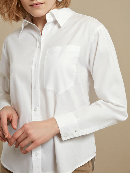 Блузка с карманом на груди - фото 2