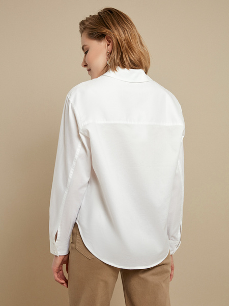 Блузка с карманом на груди - фото 3