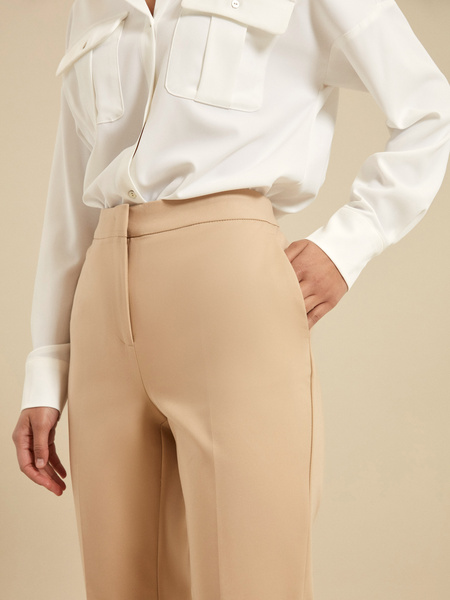 Зауженные брюки с эластичным поясом - фото 3