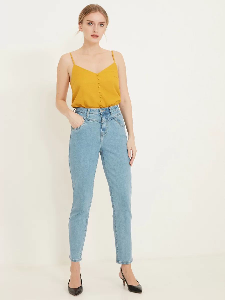 Джинсы mom fit классические 0224437737-101 - фото 1
