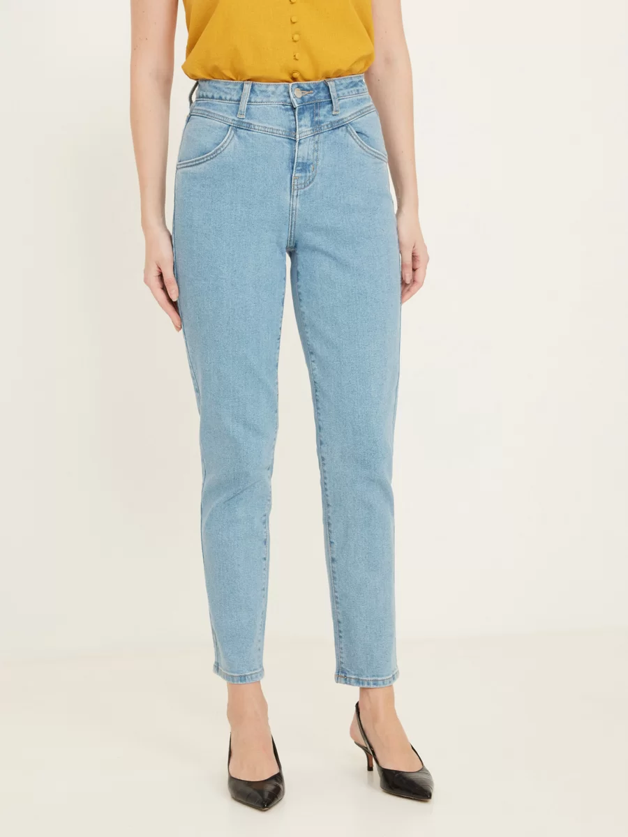 Джинсы mom fit классические 0224437737-101 - фото 2