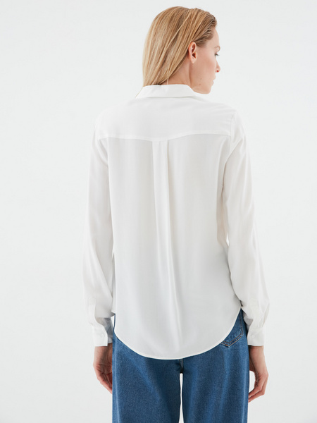 Блузка с удлиненной спинкой - фото 5
