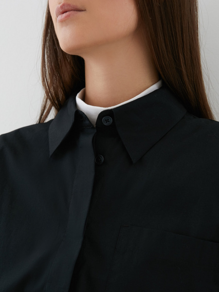 Блузка с карманом на груди - фото 4