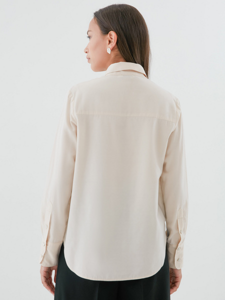 Блузка с удлиненными манжетами - фото 4