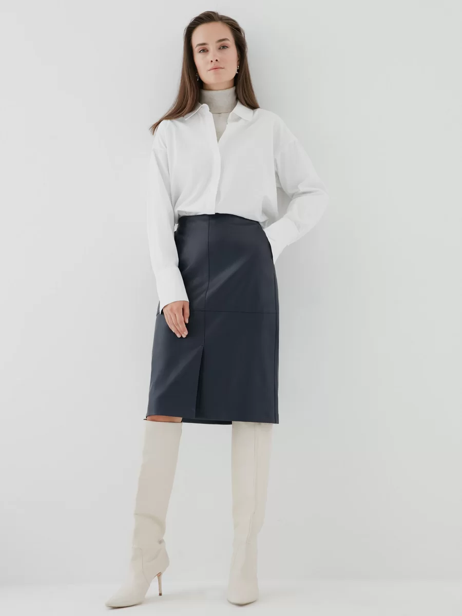 Юбка из искусственной кожи 0329206206-47 - фото 1