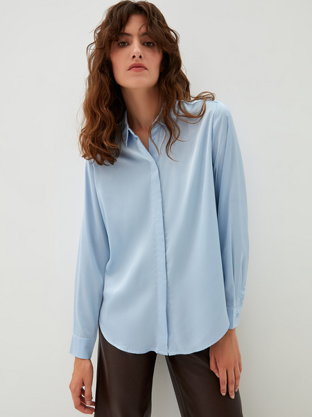 Атласная блузка - фото 1