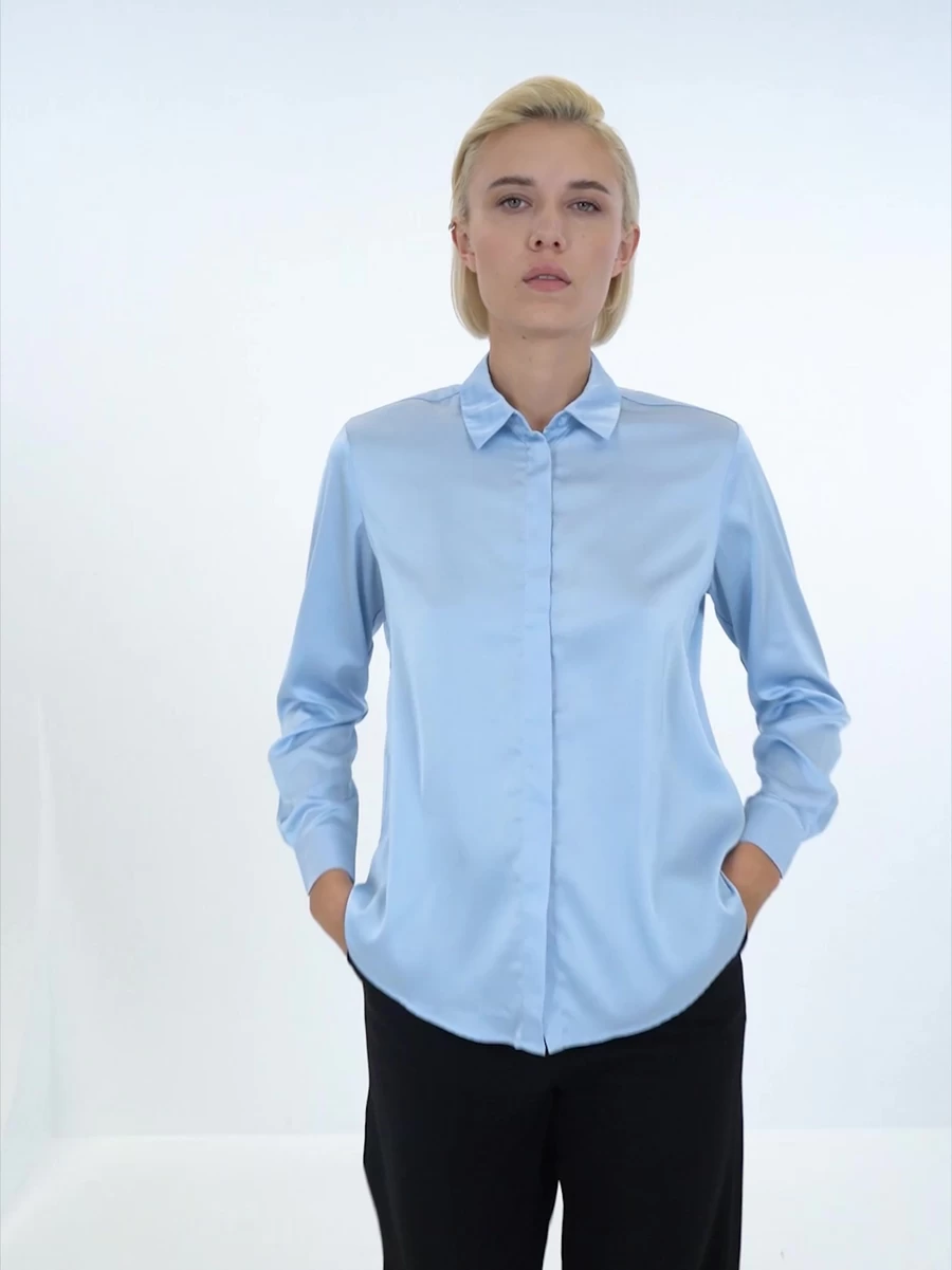 Атласная блузка 1328107307-49 - купить в интернет-магазине «ZARINA»