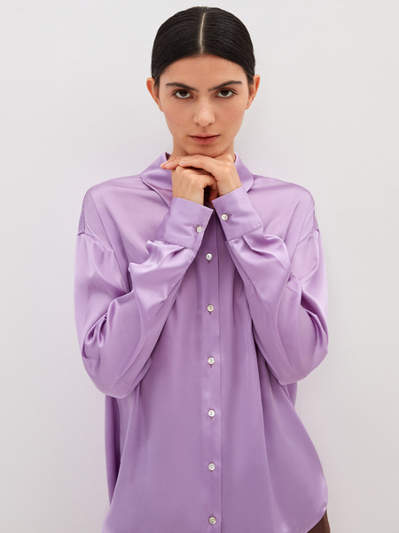 Атласная блузка - фото 4