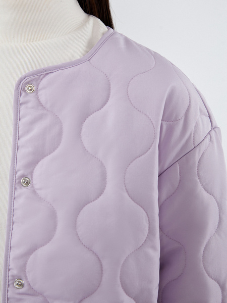 Стеганая куртка Zarina 2163439139-281, размер S (RU 44), цвет фиолетовый Zarina Стеганая куртка, 2163439139 - фото 4