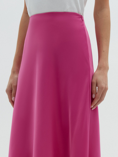 Атласная юбка Zarina 2264204204-91, размер XL (RU 50), цвет фуксия Zarina Атласная юбка, 2264204204 - фото 3