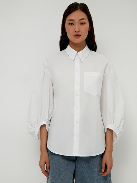 Блузка с объемным рукавом - фото 3