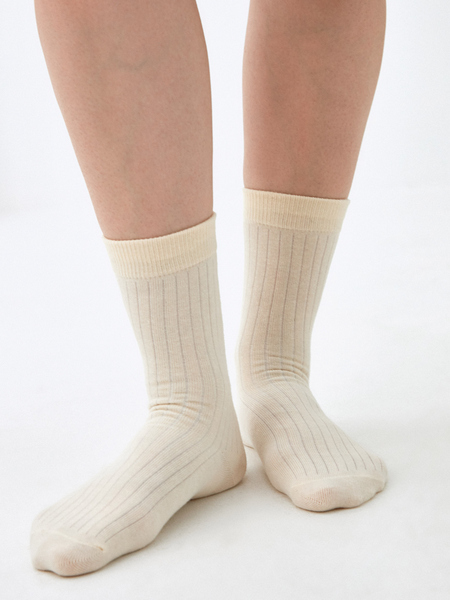 Носки из хлопка Zarina белого цвета