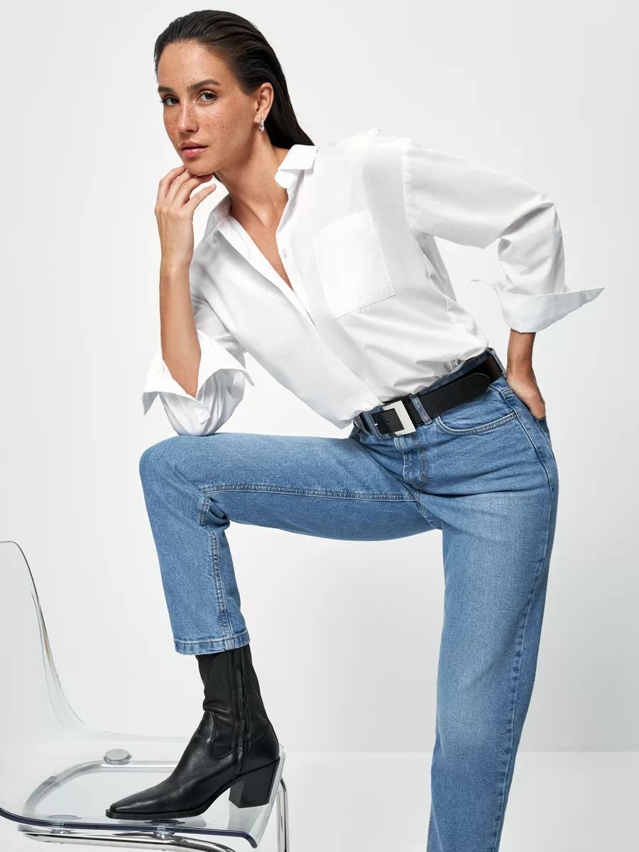 Джинсы mom fit 2460454754-102 - фото 1