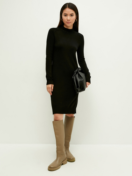 Платье-свитер Zarina черного цвета
