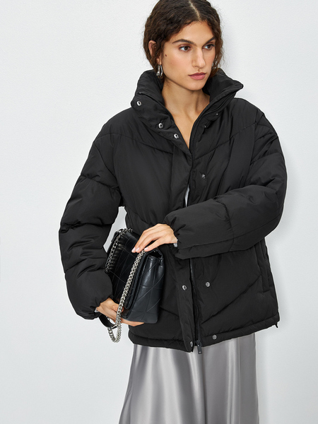 Дутая куртка Zarina 3122425125-50, размер S (RU 44), цвет черный Zarina Дутая куртка, 3122425125 - фото 1