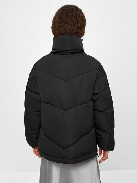 Дутая куртка Zarina 3122425125-50, размер S (RU 44), цвет черный Zarina Дутая куртка, 3122425125 - фото 8