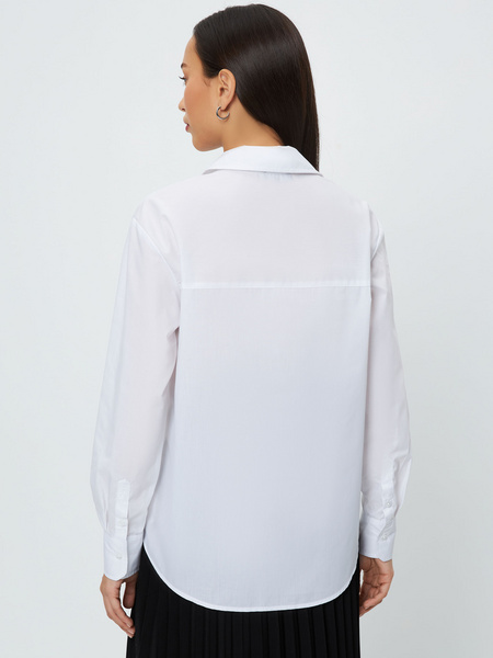 Блузка из хлопка Zarina 3123101301-1, размер S (RU 44), цвет белый Zarina Блузка из хлопка, 3123101301 - фото 7