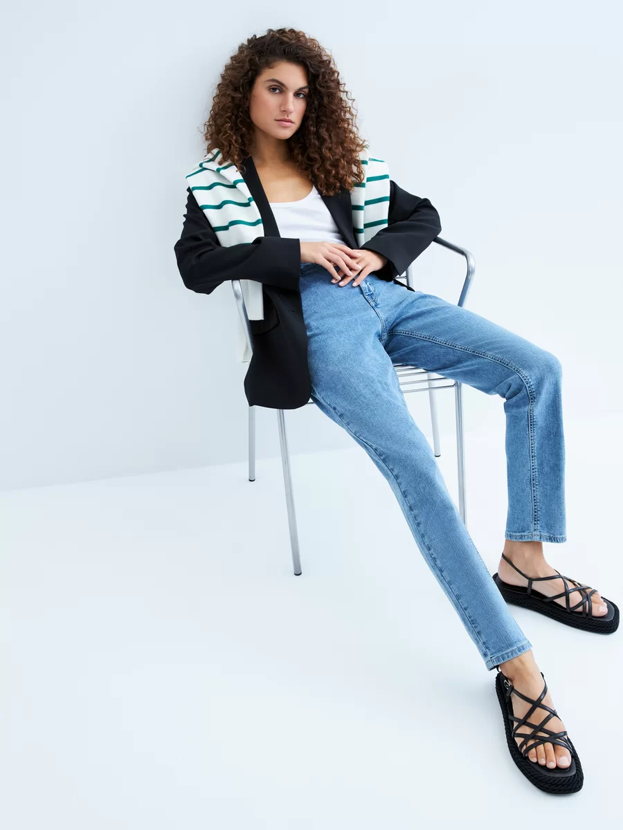 Джинсы mom fit 3123402702-101 - фото 1