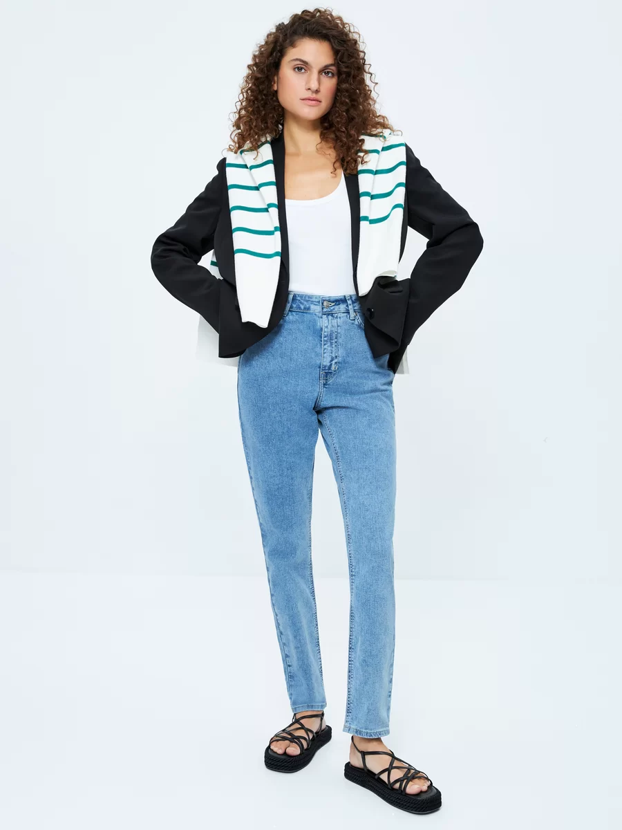 Джинсы mom fit 3123402702-101 - фото 8