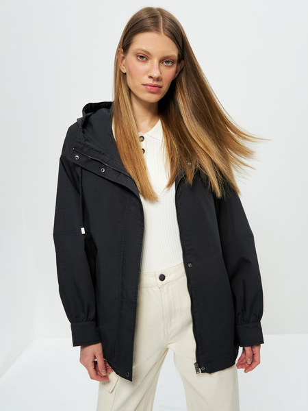 Куртка с капюшоном Zarina 3224408108-50, размер L (RU 48), цвет черный