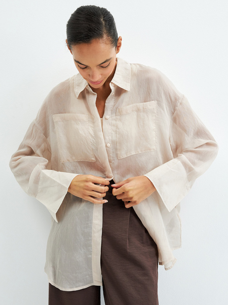 Блузка с карманами - фото 1