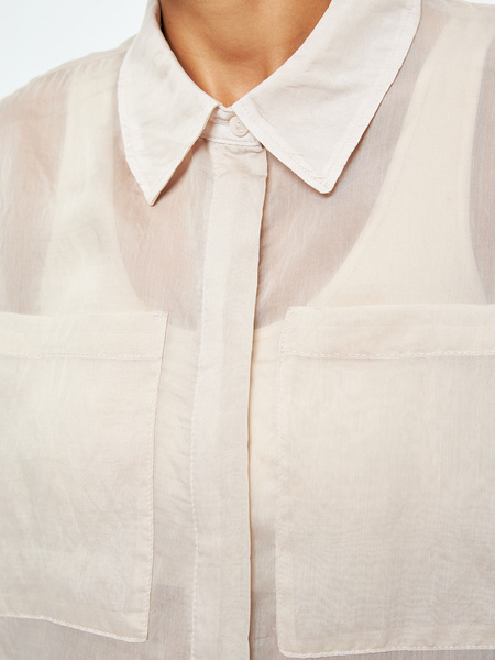 Блузка с карманами - фото 5