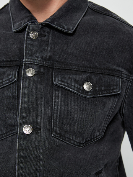 Джинсовая куртка Zarina 3225480658-109, размер XL (RU 52), цвет темно-серый деним Zarina Джинсовая куртка, 3225480658 - фото 7
