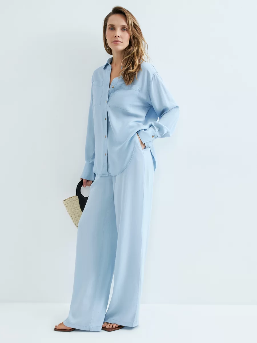 Джинсы wide leg 3226477777-100 - фото 4