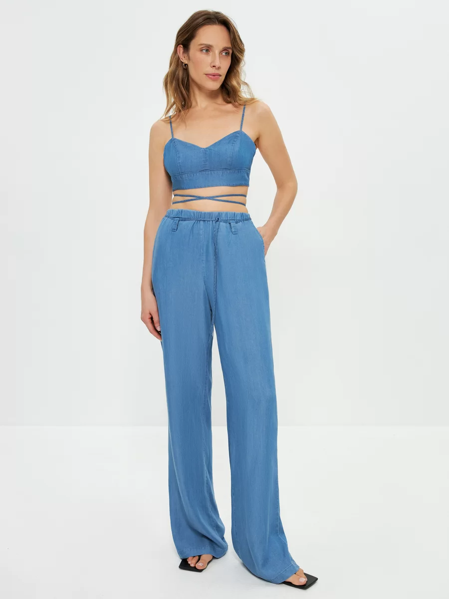 Джинсы wide leg 3226477777-103 - фото 9