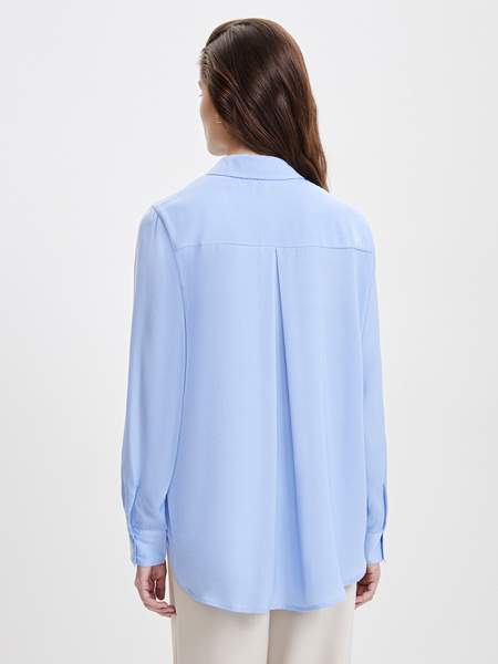 Удлиненная блузка Zarina 3328109309-162, размер XL (RU 50), цвет сизый Zarina Удлиненная блузка, 3328109309 - фото 3