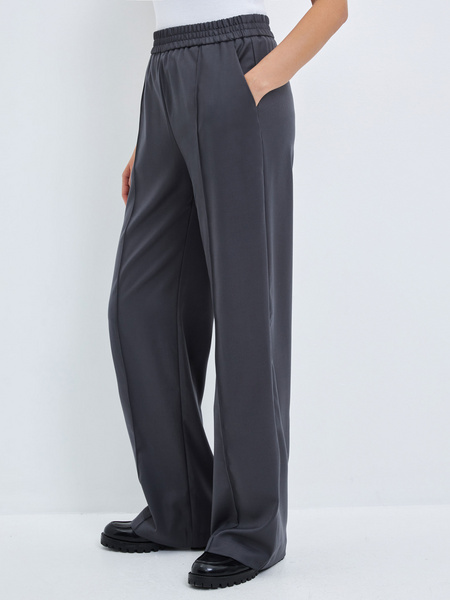 Прямые брюки Zarina 3328206708-37, размер L (RU 48), цвет темно-серый Zarina Прямые брюки, 3328206708 - фото 3