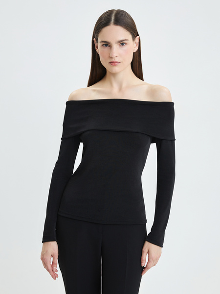 Блузка с отрытыми плечами Zarina 3422509409-50, размер XS (RU 42), цвет черный Блузка с отрытыми плечами, 3422509409 - фото 3