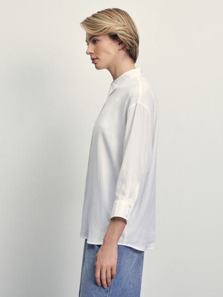 Блузка с рукавом 3/4 Zarina 4224100300-1, размер L (RU 48), цвет белый Блузка с рукавом 3/4, 4224100300 - фото 4