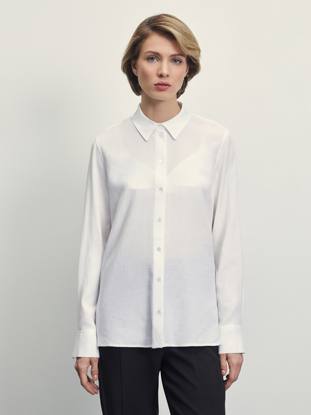 Блузка оверсайз Zarina 4224100301-1, размер XL (RU 50), цвет белый Блузка оверсайз, 4224100301 - фото 3