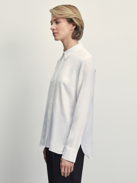 Блузка оверсайз Zarina 4224100301-1, размер XL (RU 50), цвет белый Блузка оверсайз, 4224100301 - фото 4