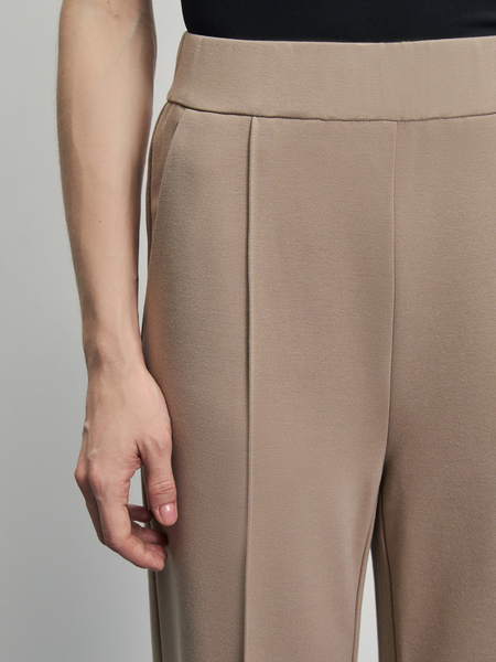 Широкие брюки Zarina 4224206706-63, размер S (RU 44), цвет темно-бежевый/песочный Широкие брюки, 4224206706 - фото 5