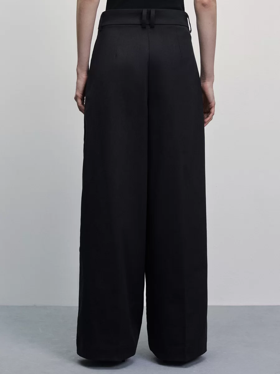 Брюки wide leg из хлопка 4224213713-50 - фото 4