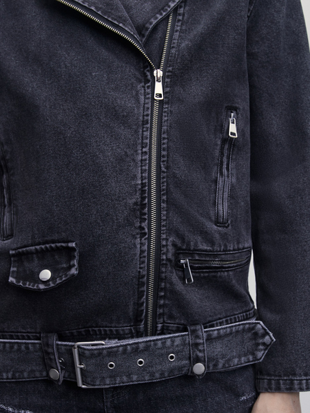 Джинсовая куртка-косуха с эффектами 4224702102-108 - фото 7