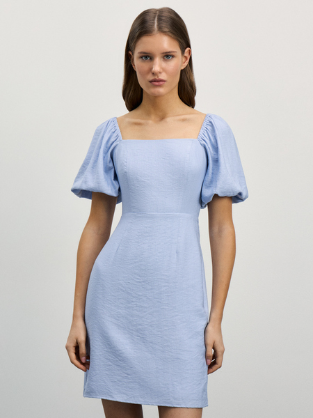 Платье мини с объемными рукавами 4225012512-161 - фото 3