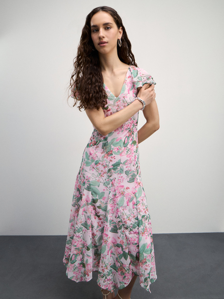 Шифоновое макси платье с цветочным принтом Zarina 4225052552-240, размер M (RU 46)
