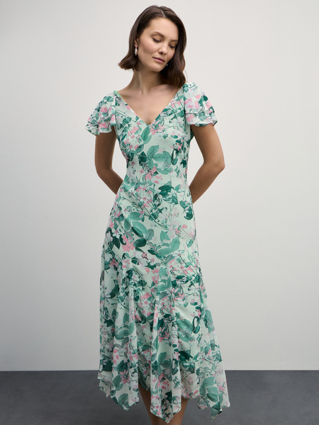 Шифоновое макси платье с цветочным принтом 4225052572-217 - фото 2
