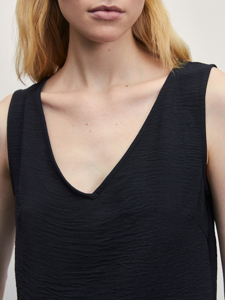 Блузка с вырезом Zarina 4225101301-50, размер XS (RU 42), цвет черный Блузка с вырезом, 4225101301 - фото 6