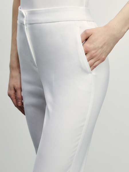 Зауженные брюки с эластичным поясом 4225225725-1 - фото 5